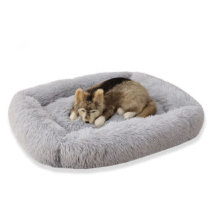 Hot Sale Warm Winter Square Soft Sleeping Dog Bed Long Plush Washable Cat Mat Basket for Large Dogs House