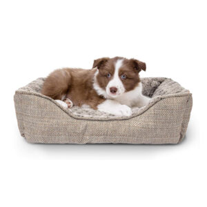 Durable Dog Bed for Large Medium Small Dogs Soft Washable Pet Bed Breathable Rectangle Sleeping Bed Anti-Slip Bottom